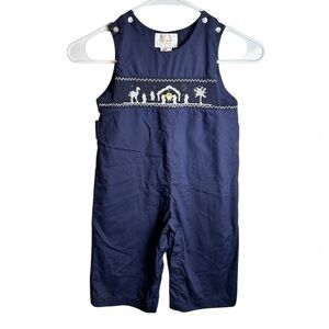 Vintage CrossStitch Sir John By Rosalina Boys 2T Smocked Nativity Christmas